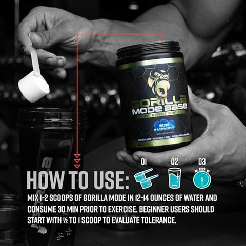 Gorilla Mind - Gorilla Mode Base Pré-Treino – Aumenta Óxido Nítrico · Foco Intenso | Marca Gorilla Mode