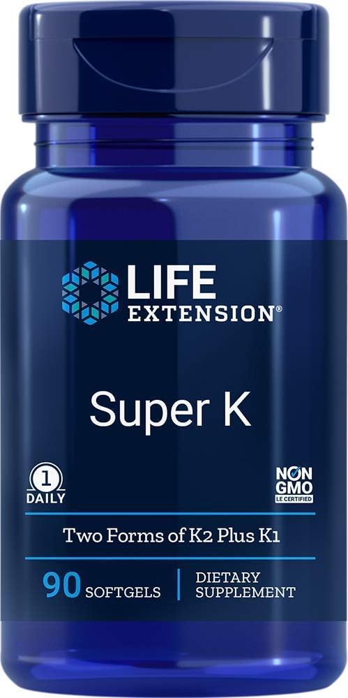 Super K com Complexo Avançado de K2 Softgels, 90 Softgels (3 Pacotes) – Compre Agora! - Life Extension