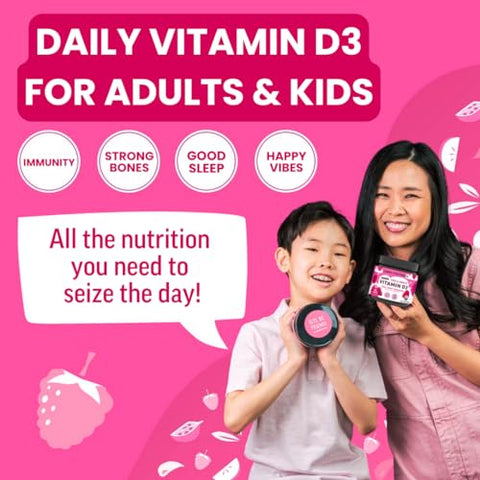 Gomas de Vitamina D3 de Frutas Reais para Crianças – Marca Líder em Vitaminas Infantis - Llama Naturals