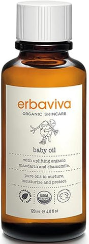 Óleo de Bebê erbaviva, 118 ml – Hidratação suave e natural para a pele delicada do seu bebê