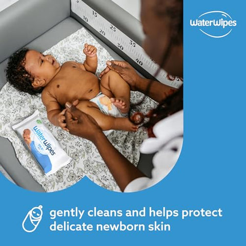 WaterWipes – Lenços Umedecidos Originais Livres de Plástico, 99,9% à Base de Água, Sem Fragrância
