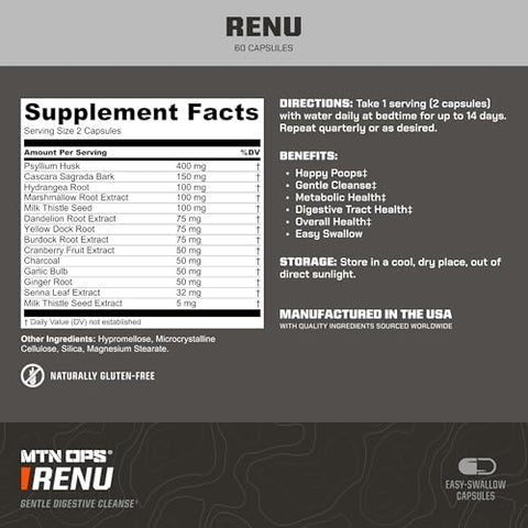 Renu Detox Cleanse: Limpeza Completa do Corpo, 500ml - MTN OPS