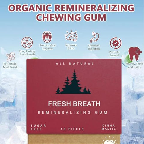 HAIION - Chiclete de Menta Mastigável Remineralizante para Subarbustos – Orgânico sem Açúcar – Mantém sua Boca Fresca – com Nano-Hidroxiapatita para Dentes – Marca: Underbrush