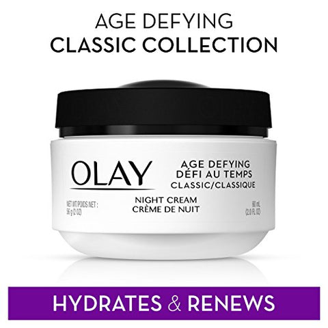 Creme Noturno com Complexo Beta-Hidroxi e Vitamina E Olay Age Defying, Clássico, 60ml (Pack com 2)
