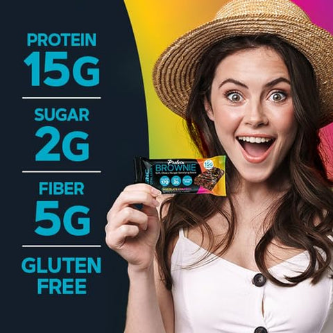 Total Lean Brownie Proteico – Chocolate Confetti (12 unidades) | 100% Proteína | 12g por Brownie - GNC