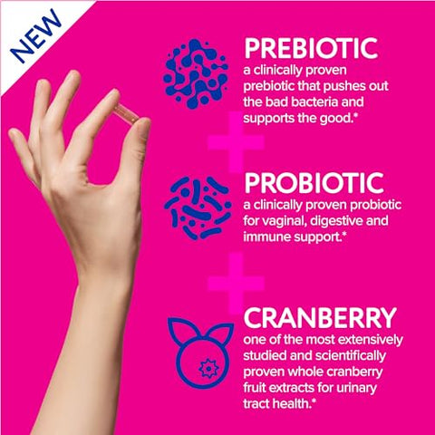Probiótico Vaginal Feminino, Prebiótico – 30 Cápsulas - Florajen