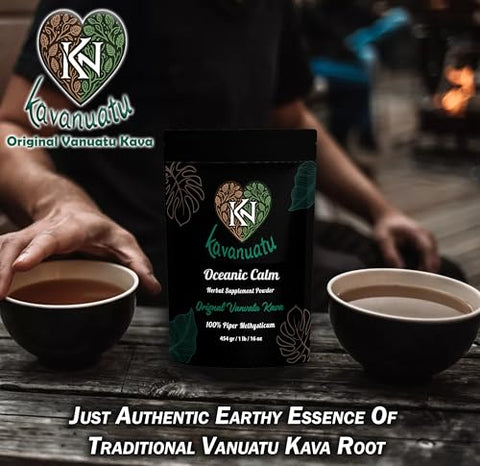 Kavanuatu - Vanuatu Kava em Pó Raiz de Kava Suplemento Herbal para Calma – 100g