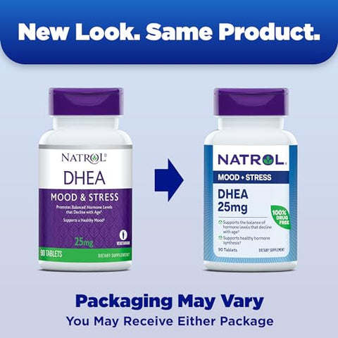 Dhea 25mg – 90 Comprimidos | Aumente sua Energia e Vitalidade - Natrol