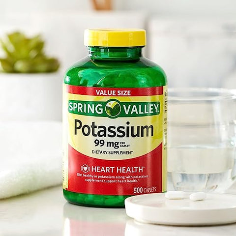 ikj - Ikj Suplemento Dietético de Capsulas de Potássio Tamanho Econômico, 99 Mg, 500 Unidades