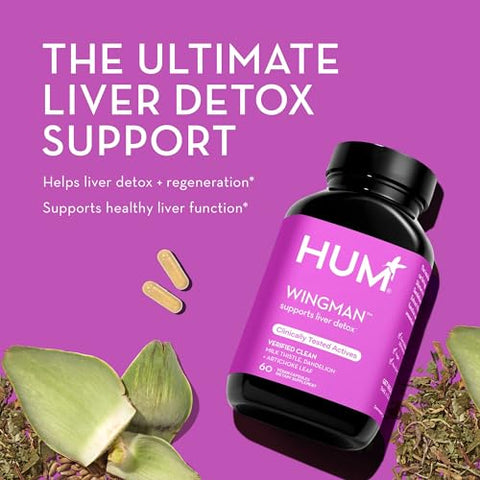 Full Skin and Liver Detox: Wingman e Daily Cleanse – Desintoxicação Verde de Cardo de Leite para saúde da pele e do fígado - HUM