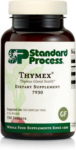 Standard Process Inc. - Standard Process Thymex – Suplemento de Timo e Suporte Imunológico com Vitamina C, Citrato de Magnésio e Lactato de Cálcio – Livre de Glúten – 330 Comprimidos