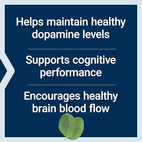 Dopa-Mind™: Suplemento de Suporte à Dopamina, Melhora o Desempenho Cognitivo, Produção Saudável de Dopamina, Sem Glúten, Não-OGM, Vegetariano, 60 Comprimidos - Life Extension