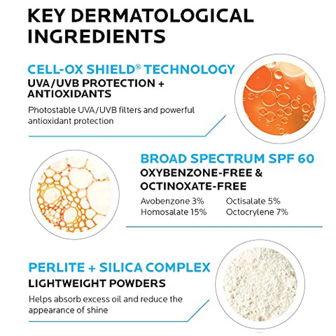 Protetor Solar La Roche-Posay Anthelios Clear Skin FPS 60 | Toque Seco | Rosto | Absorção de Oleosidade | Amplo Espectro Antioxidante | Não Oleoso | Livre de Oxybenzone | 50g