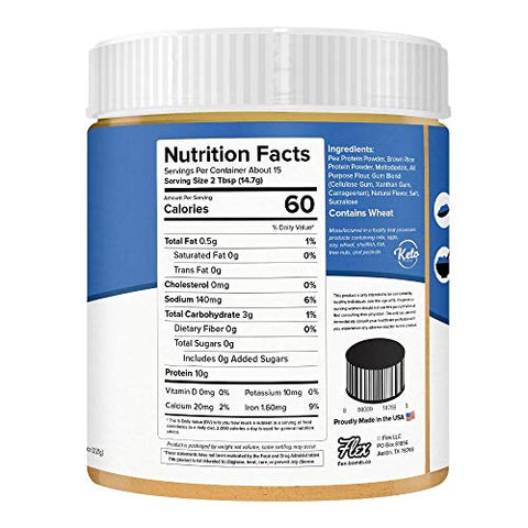 Flexible Dieting Lifestyle - Pó de Manteiga de Cookie de Proteína Vegana – Blueberry Pastry | Sem Laticínios, Amigável ao Keto, Baixo Carboidrato, Sem Açúcar | Fácil de Misturar, Assar e Espalhar | 220g