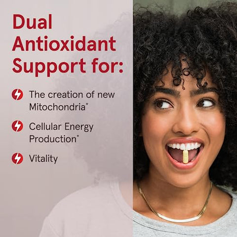 QH-absorb PQQ – Suporte Antioxidante para Biogênese Mitocondrial, Produção de Energia Celular e Saúde Cardiovascular – 60 Softgels, 60 Dias - Jarrow Formulas