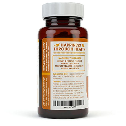 Natures Wellness - Suplemento Prostático Saw Palmetto 1000mg, Extrato de Bagas – Máxima Potência para Promover a Saúde da Próstata, Reduzir a Micção Frequente e Bloquear a Queda de Cabelo Relacionada ao DHT Naturalmente