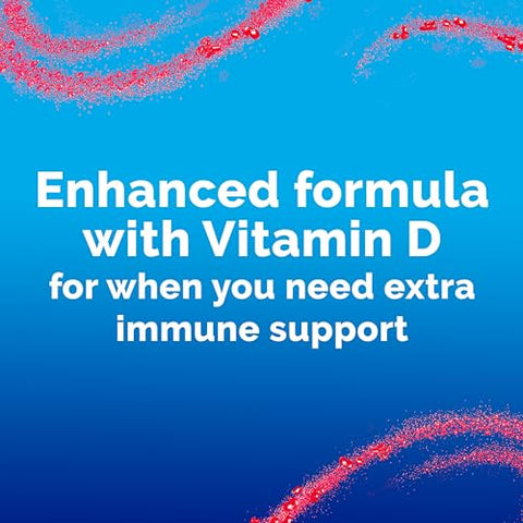 Kidz Immune Plus Crystals – Suplemento de Suporte Imunológico On-The-Go com Vitamina C, Vitamina D, Vitaminas do Complexo B, Zinco e Manganês, Sabor Tropical Punch – 28 Sachês Stick - Emergen-C