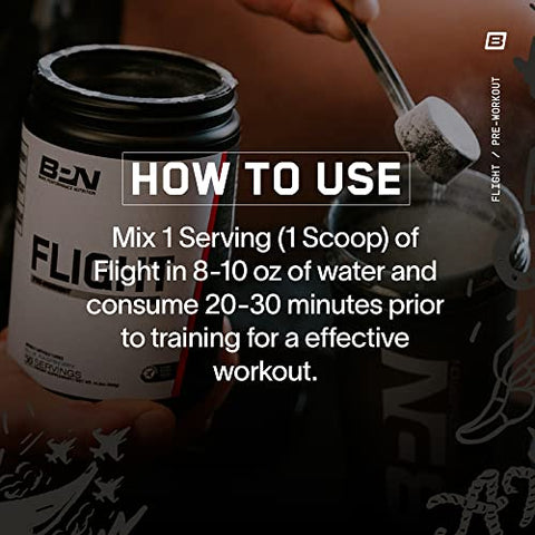 BARE PERFORMANCE NUTRITION - Bare Performance Nutrition BPN Flight Pré-Treino, Energia e Foco Mental, Resistência Melhorada | 300g