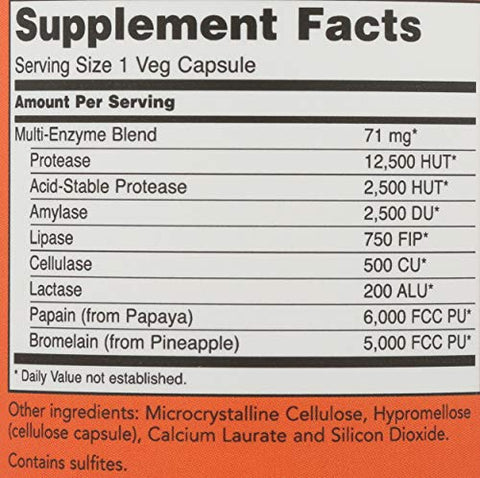NOW Foods - Now Foods Plant Enzymes – Cápsulas Novas, 120 CT – Enzimas Vegetais, 120 Cápsulas