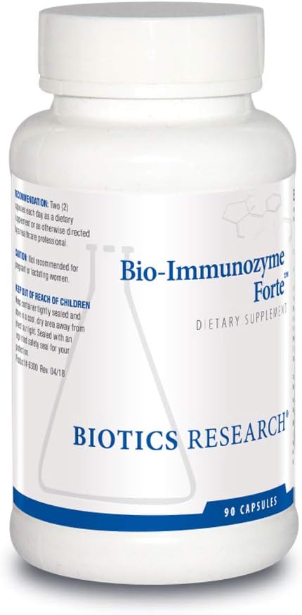 Bio Immunozyme Forte – Multivitamina/Mineral para Apoiar a Função Imunológica Normal e Saudável, Equinácea, Pimenta Caiena, Lactobacillus acidophilus, Probióticos, Aminoácidos – 60 cápsulas - Biotics Research