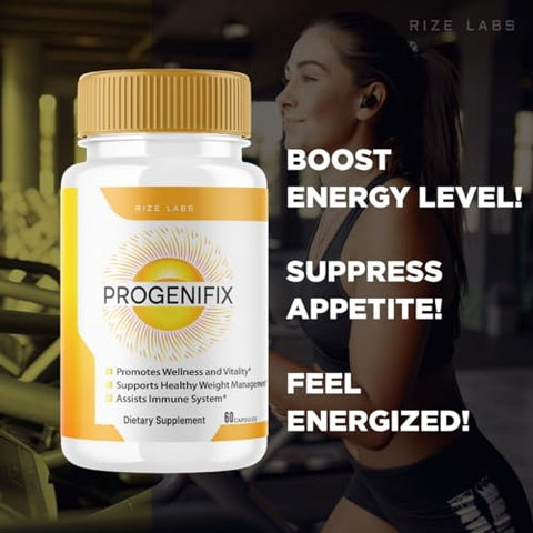 rize labs - (2 Pacotes) Progenifix – Suplemento para Perda de Peso, Cápsulas para Bem-Estar Total, Estilo de Vida Saudável para uma Vida Mais Feliz, Avaliações Progenifix (120 Cápsulas)
