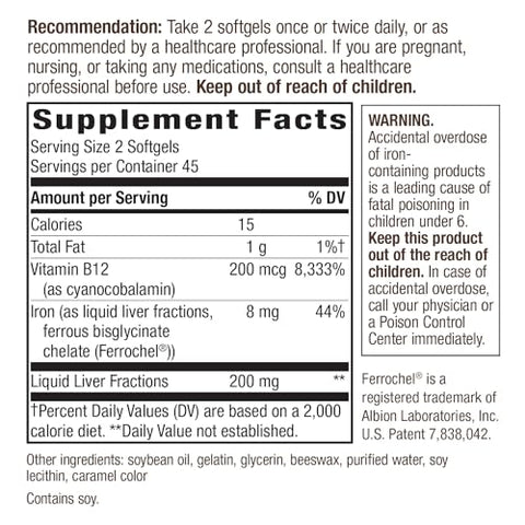 Nature's Way - Nature’s Way Energizing Iron – Suporte às Células Vermelhas do Sangue – 8 mg de Ferro, -200 mcg de Cyanocobalamin – Compre Agora!
