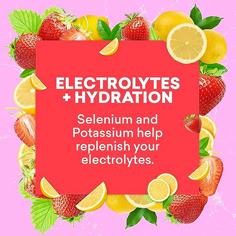 Energético em Pó, Super Fuel – Morango Limonada, 14 Sachês – Mix Energético Pré-Treino em Pó – Energia Natural, L-Tirosina, L-Teanina - EBOOST
