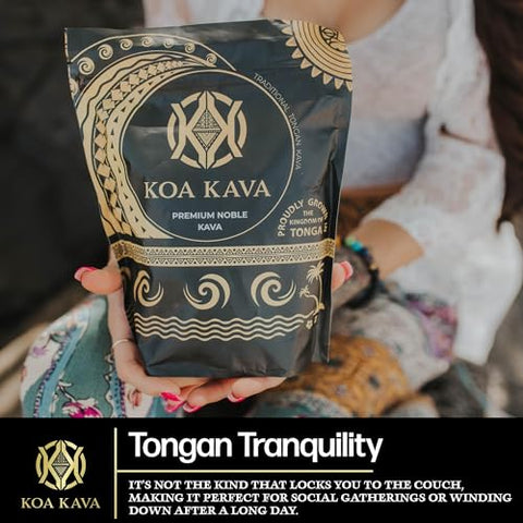Kava em Pó – 1 Libra de Raiz Nobre de Kava Tongan em Saquinho Pouni ONO, Chá de Kava Vava’u - Koa Kava