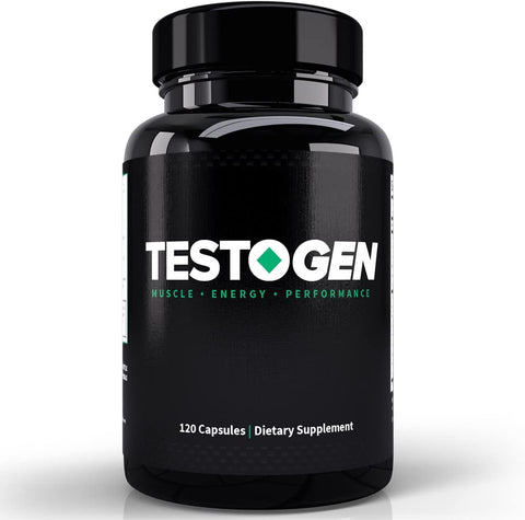 Suplemento Natural para Níveis de Testosterona em Homens – Fórmula Herbal de Aumento Masculino com Magnésio, Zinco, Feno-Grego, Ginseng Vermelho e Mais para Resistência – 1 Mês de Fornecimento - TestoGen