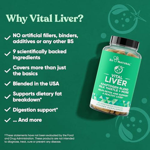 Eu Natural - Vital Liver Cleanse Detox – Limpeza e Desintoxicação do Fígado para uma Saúde Vital