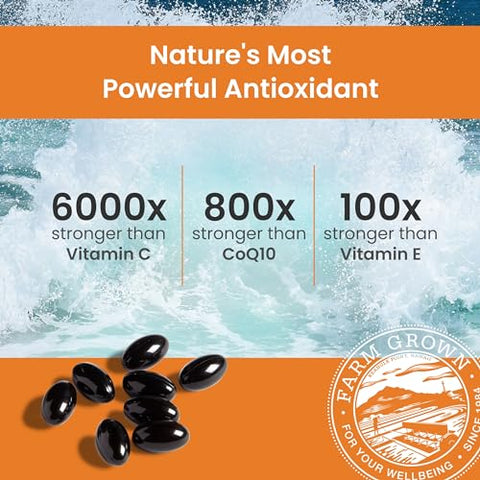 Hawaii BioAstin Hawaiian Astaxanthin – 4mg, 270 Softgels – Antioxidante Premium para Suporte aos Olhos, Pele e Articulações - Nutrex