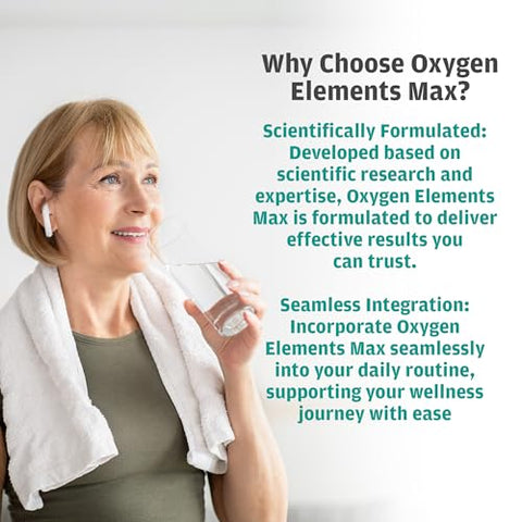 Global Health Trax - GHT Oxygen Elements Max – Gotas de Oxigênio Líquido em Frasco de 30ml, Suplemento Portátil – Aumente Resistência e Energia, Limpe as Células