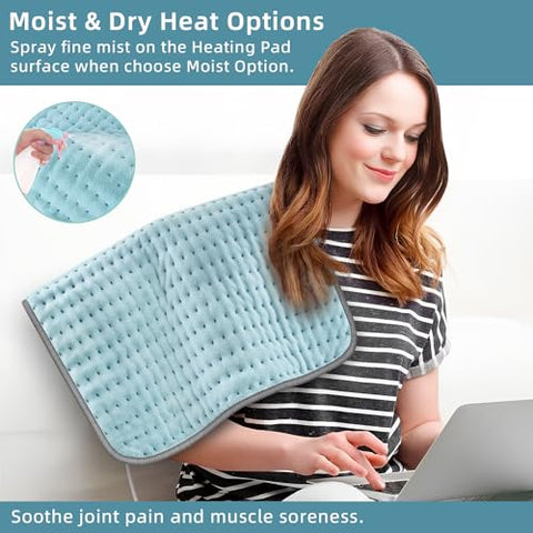LIPHOME - Aquecedor Elétrico XXL para Alívio de Dor nas Costas e Cólicas, Almofada Aquecida para Pescoço/Ombro/Perna/Joelho, 20″x24″ Almofadas Aquecedoras, Presentes de Natal para Mulheres Homens Mãe Pai, Presentes, 6 Configurações de Calor
