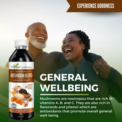 Herbal Papaya - Suplemento de Cogumelos Nootrópicos, Maná de Leão, Extrato de Cogumelo Maná de Leão, Suplemento para Clareza Mental e Foco, Suporte Imunológico, Extrato de Blend de Cogumelos, Suplemento de Cogumelo Maná de Leão
