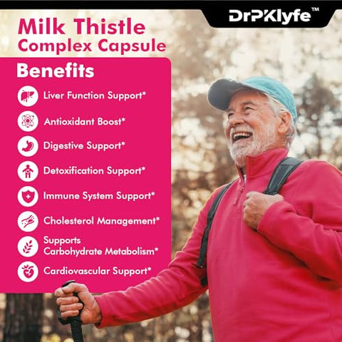 DrPKLyfe - 26 em 1: Leite de Cardo, Dente-de-leão, Alcachofra, Cúrcuma, Resveratrol para Saúde do Fígado