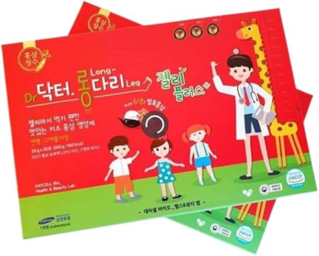 DAYCELL - Dr Long Leg Geléia de Ginseng Coreano Fermentado Plus 20g x 30 Sticks – Embalagem de 1 – 30g