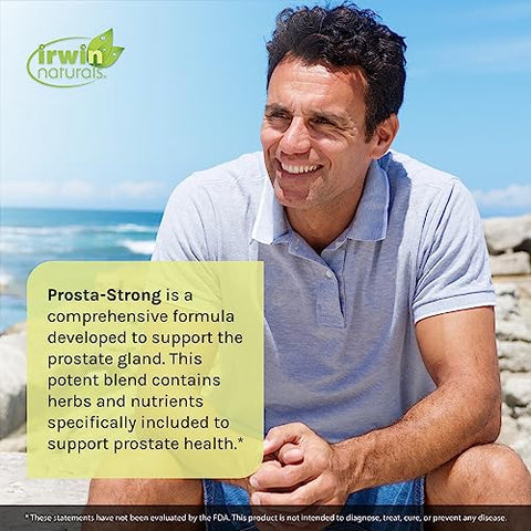Prosta-Strong – Suporte à Saúde da Próstata com Saw Palmetto, Licopeno, Semente de Abóbora | 60 cápsulas - Irwin Naturals