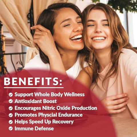 WEEVIT - Gummies de Beterraba 1000mg, Suplemento de Óxido Nítrico para Homens e Mulheres | Gummy de Beterraba Orgânica com Semente de Uva, Romã, Pimenta Preta, Vitamina C, B12 (2-Pack)