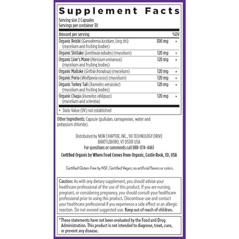 LifeShield Suporte Imunológico com Reishi Orgânico – Vegano, Não-OGM, Ingredientes Nootrópicos – 60 ct - New Chapter