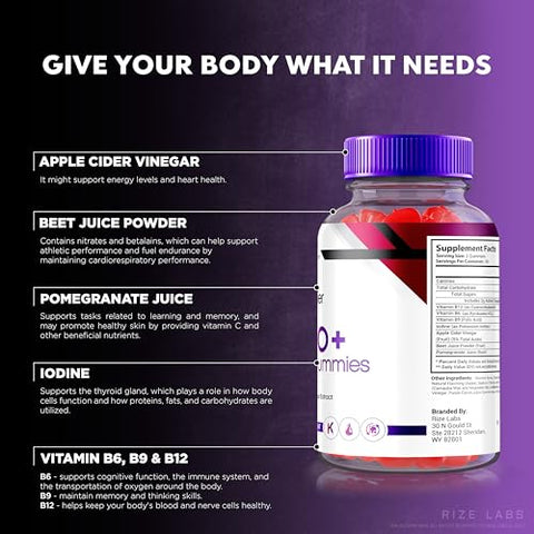 rize labs - (2 Pacotes) Gomas Premier Keto ACV, Gomas Keto Extreme 2000mg Avançadas para Perda de Peso, Gomas Keto Plus ACV, Suplemento de Vinagre de Maçã 100% Natural, Fórmula Oficial