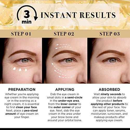 LPH LAB - Creme Redutor de Bolsas nos Olhos – Tratamento Instantâneo para Redução de Inchaço e Olheiras – Firmando a Pele Delicada sob os Olhos, Anti-Idade para Linhas Finas, 30ml