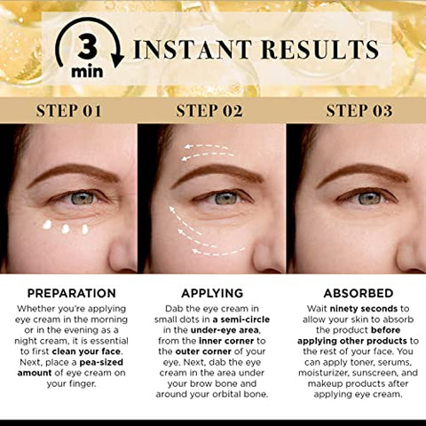 LPH LAB - Creme Redutor de Bolsas nos Olhos – Tratamento Instantâneo para Redução de Inchaço e Olheiras – Firmando a Pele Delicada sob os Olhos, Anti-Idade para Linhas Finas, 30ml