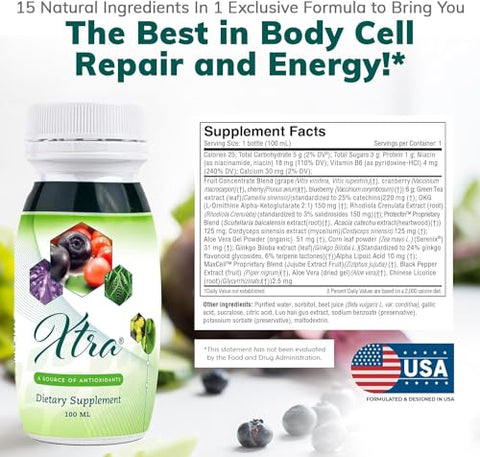 Xtra Minis: Complexo Multimineral de Frutas, 15 Ingredientes Naturais, Gerenciamento do Estresse, Foco – 15g - Univera