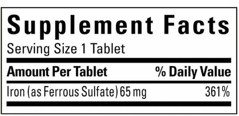 Nature Made Ferro 65 mg 365 Comprimidos (325 mg Sulfato Ferroso), Suplemento Alimentar para Suporte às Células Vermelhas do Sangue, 365 Comprimidos, Fornecimento de 365 Dias – Guia de Suplementos nalkot Incluso