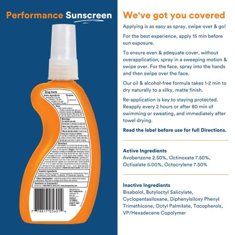 Protetor Solar Infantil KINeSYS FPS 30 Sem Fragrância em Spray Transparente para pele sensível, Hipoalergênico, Proteção UVA/UVB de amplo espectro para o rosto