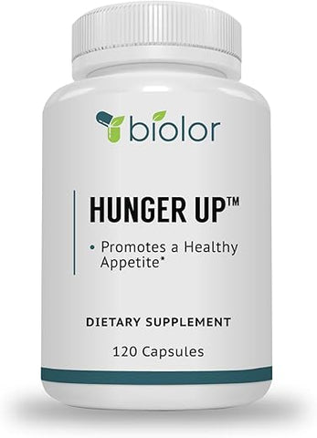 Biolor - HungerUp™ – Estimulante de Apetite (sem Preenchedores Artificiais) – Comprimidos Eficazes para Ganho de Peso com Extrato de Feno-Grego para Aumentar o Apetite e Ganhar Peso – Marca HungerUp