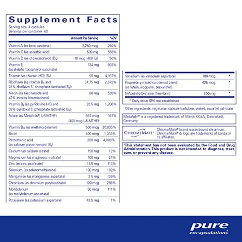 Nutrient 950 com NAC | Suporte Imunológico Adicional | 240 Cápsulas - Pure Encapsulations