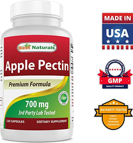 Apple Pectin 700 mg – Fibra Alimentar – Suporte Intestinal – 120 Cápsulas (Pack de 2) - Best Naturals