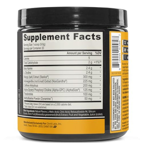 Alpha Brain Pré-Treino – Tiger’s Blood (20 Porções) | Potencialize seu Desempenho - ONNIT