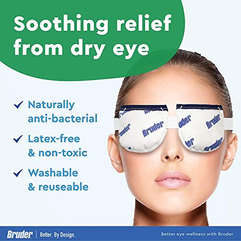Compressa Ocular de Calor Úmido Bruder | Ativação por Microondas | Alívio Rápido e Eficaz para Olhos Secos e Irritação Ocular